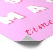 抽象芸術レトロクリスマスピンクホリデーデコール名門私立校風の ポスター (角)