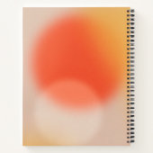 抽象芸術レトログラディエントオレンジ名前をカスタムする ノートブック (裏面)