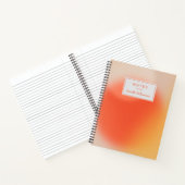 抽象芸術レトログラディエントオレンジ名前をカスタムする ノートブック (内部)