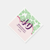 抽象芸術レトログリーンカモミールフラワー誕生日 スタンダードカクテルナプキン (角)