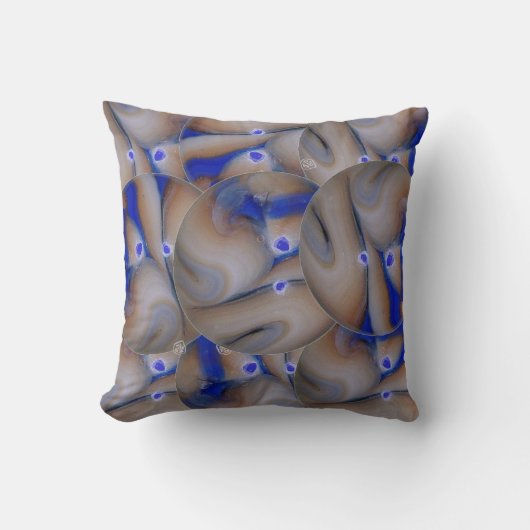 抽象芸術レトロサークルAmerican MoJo Pillows クッション (正面)