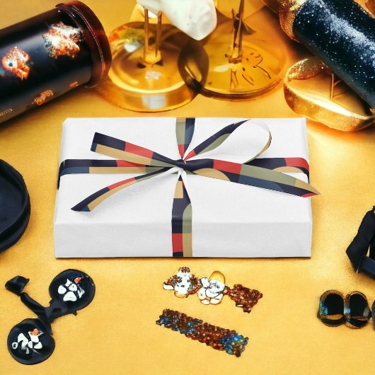 抽象芸術レトロテーマ サテンリボン