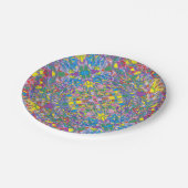 抽象芸術レトロデザイン紙プレートフローラsummer c ペーパープレート (アングル)