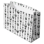 抽象芸術レトロデザイン装飾デコ ラージペーパーバッグ (裏面アングル)