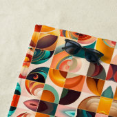 抽象芸術レトロトレンディースクウェアコレクション ビーチタオル (インサイチュ)