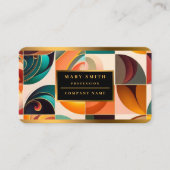抽象芸術レトロトレンディースクウェアコレクション 名刺 (正面)