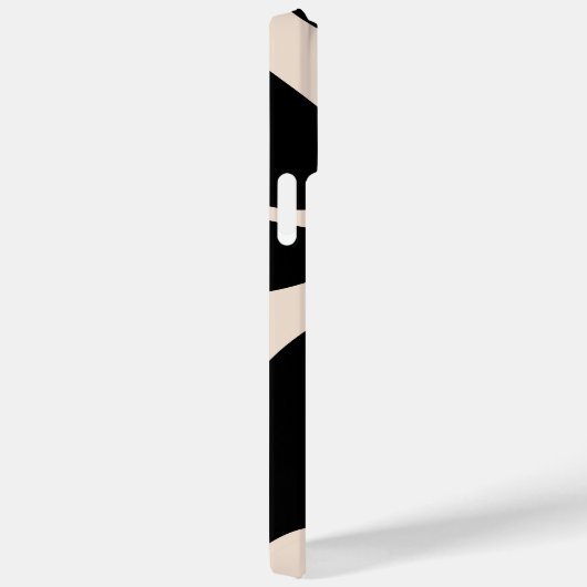 抽象芸術レトロパターンブラックとベージュ Case-Mate iPhoneケース (裏面 / 右)