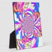 抽象芸術レトロピンクフローラマンダラピンク フォトプラーク (側面)