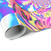 抽象芸術レトロピンクフローラマンダラピンク ラッピングペーパー (ロールコーナー)