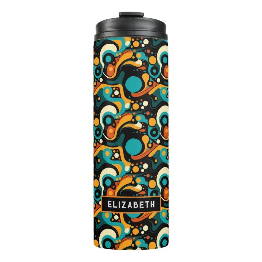 抽象芸術レトロファンク タンブラー (正面)