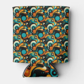 抽象芸術レトロファンク 缶クーラー (正面)