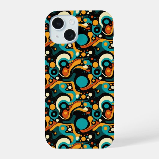 抽象芸術レトロファンク iPhone 15ケース (裏面)