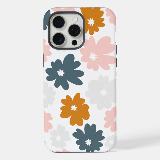 抽象芸術レトロフローラ iPhoneケース (裏面)