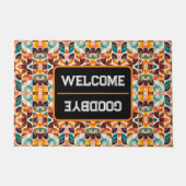 抽象芸術レトロモダンスクエアコレクション ドアマット (正面)