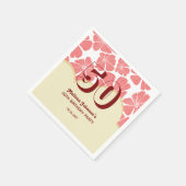 抽象芸術レトロレッドカモミールフラワー誕生日 スタンダードカクテルナプキン (角)