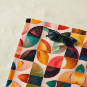 抽象芸術レトロ人気があるスクエアコレクション ビーチタオル (インサイチュ)