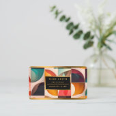 抽象芸術レトロ人気があるスクエアコレクション 名刺 (スタンド正面)