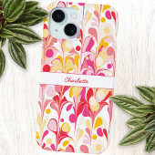 抽象芸術レトロ大理石パターンピンクパーソナライズされた Case-Mate iPhoneケース