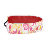 抽象芸術レトロ大理石パターンピンクレッドイエロー アスレチックヘッドバンド (左)