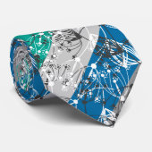 抽象芸術レトロ小さな花葉のフローラ枝 ネクタイ (ロール)