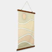 抽象芸術レトロ山夕日 吊り下げ型タペストリー (傾斜あり)