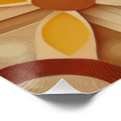 抽象芸術レトロ幾何学的パターン ポスター (コーナー)