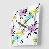 抽象芸術レトロ方形壁時計 スクエア壁時計 (傾斜)