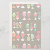 抽象芸術レトロ水中模様2 便箋 (正面/裏面)