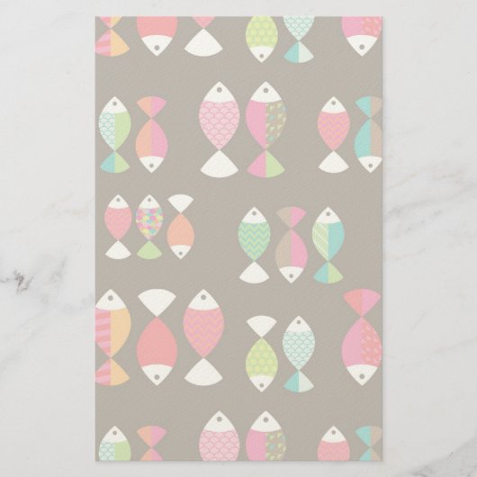 抽象芸術レトロ水中模様2 便箋 (正面)