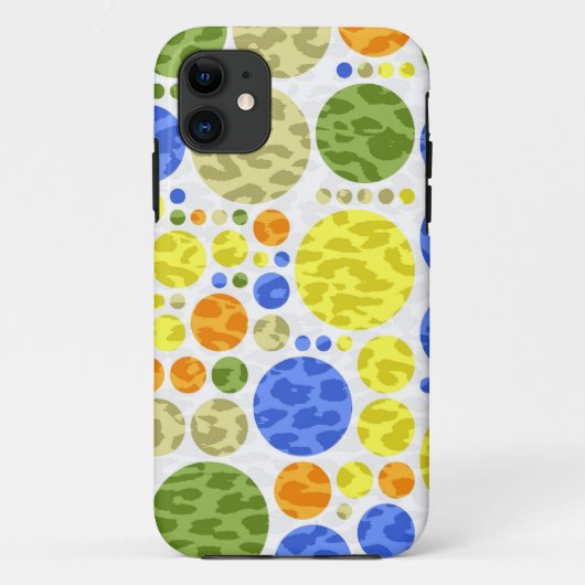 抽象芸術レトロ水玉模様 | Leopard Print Case-Mate iPhoneケース (裏面)