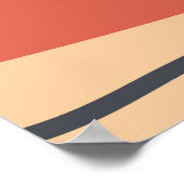 抽象芸術レトロ波線画 ポスター (角)