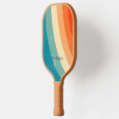 抽象芸術レトロ波線 ピックルボールラケット (左)