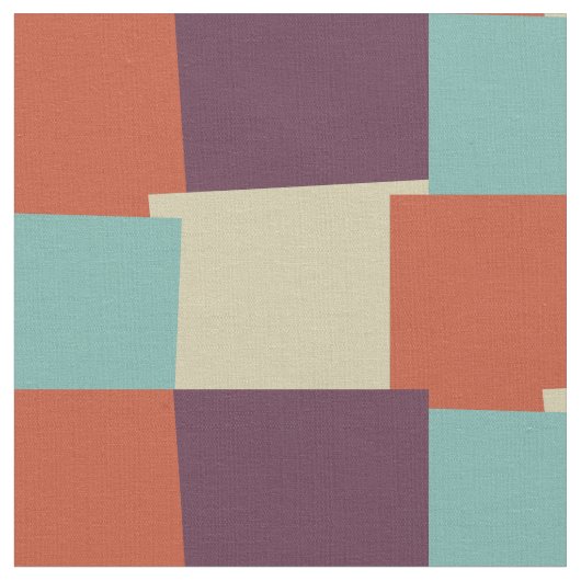 抽象芸術レトロ色の幾何学的パターン#4 ファブリック (クローズアップ)