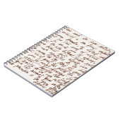 抽象芸術レトロ読み取り不能な茶色のインク書文字 ノートブック (左側)