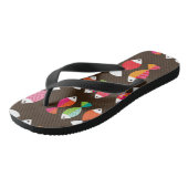 抽象芸術レトロ魚水中パターン2 ビーチサンダル (アングル)