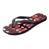 抽象芸術レトロ魚水中パターン ビーチサンダル (アングル)