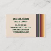 抽象芸術レトロ1980sパターン 名刺 (裏面)