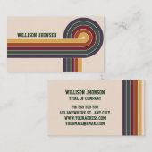 抽象芸術レトロ1980sパターン 名刺 (正面/裏面)