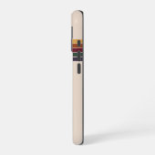 抽象芸術レトロ1980sパターン iPhone 16ケース (左側面)