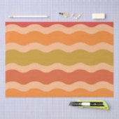 抽象芸術レトロ70年代の溝状ファンキー波 薄葉紙 (クラフト)