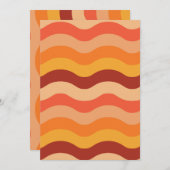 抽象芸術レトロ70年代グルーヴファンキーィー サンキューカード (正面/裏面)