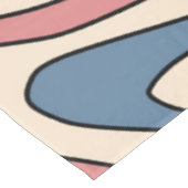 抽象芸術レトロ70s大理石ブルーレッドGroovyパターン テーブルクロス (アングル)