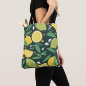 抽象芸術レモモダンン：シームレス。 トートバッグ (クローズアップ)