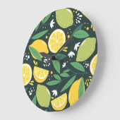 抽象芸術レモモダンン：シームレス。 ラージ壁時計 (傾斜)