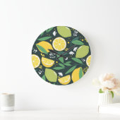 抽象芸術レモモダンン：シームレス。 ラージ壁時計 (ホーム)