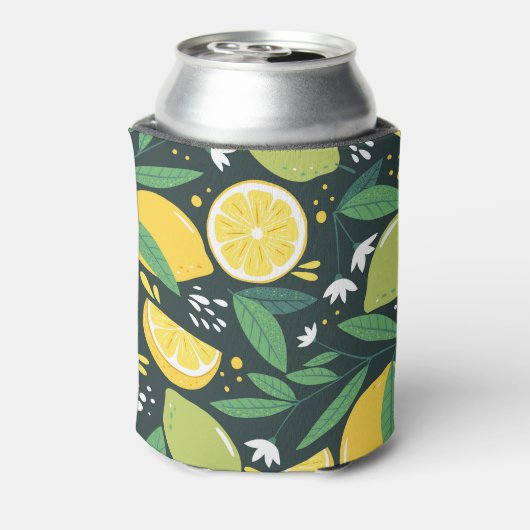 抽象芸術レモモダンン:シームレス。 缶クーラー (缶裏面)