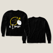 抽象芸術レモンイラストレーションフレッシュシトラスアート (デザイン 正面＆背面)