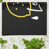 抽象芸術レモンイラストレーションフレッシュシトラスアート キッチンタオル (折り畳み)