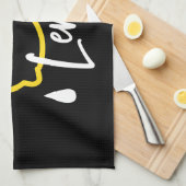 抽象芸術レモンイラストレーションフレッシュシトラスアート キッチンタオル (四つ折り)