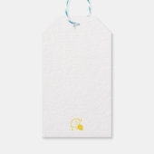 抽象芸術レモンイラストレーションフレッシュシトラスアート ギフトタグ (裏面)